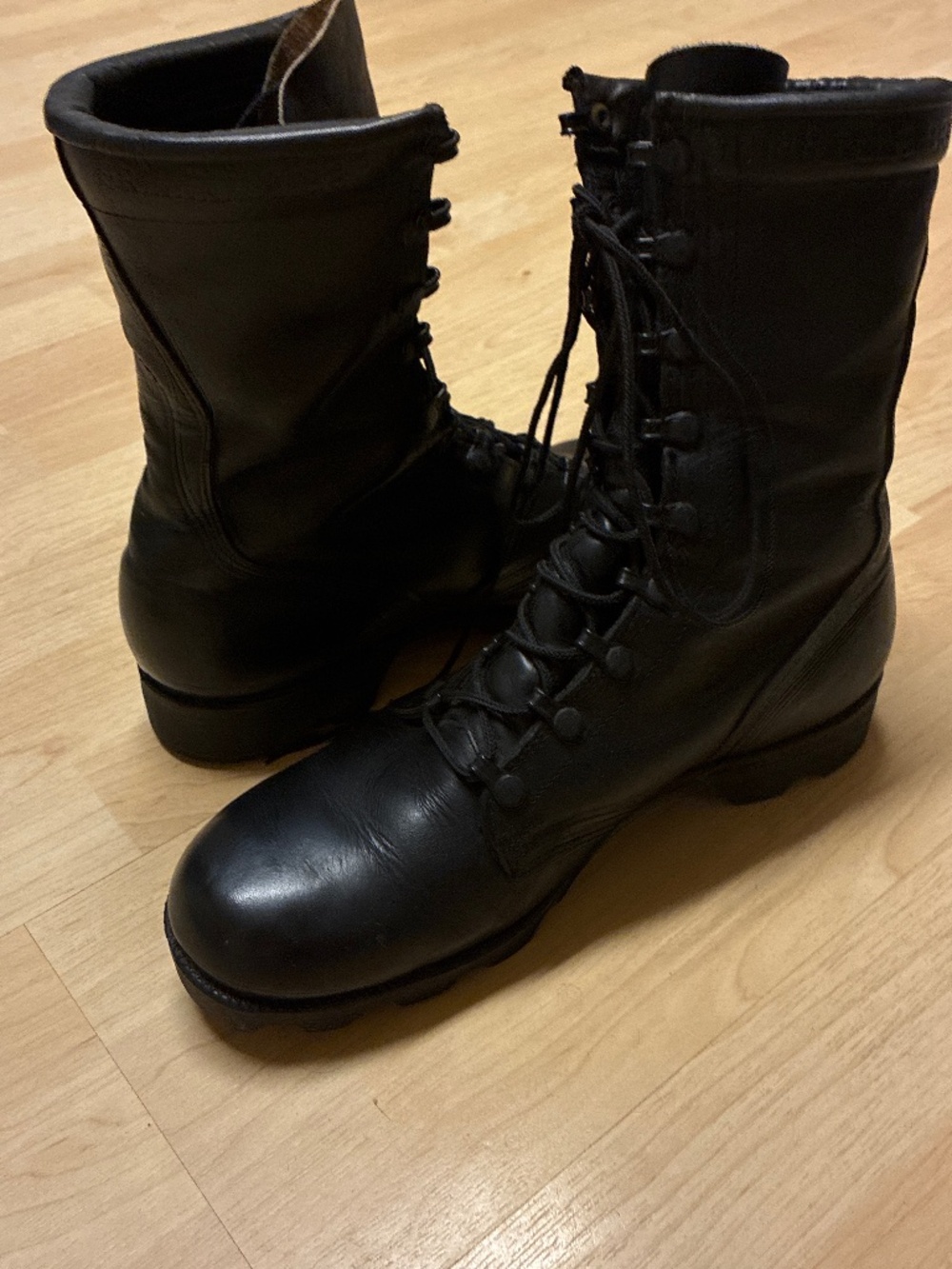 Official Military Boots 1988 Black Lace front whimseygoth punk unisex vintage